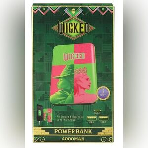 Wicked Beautiful Stylish Green and Pink Portable Charger #2